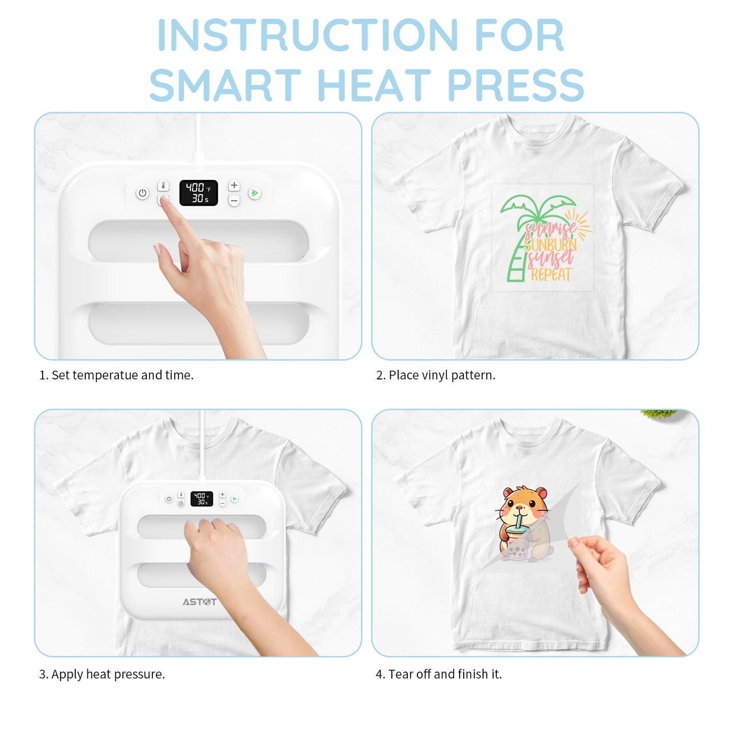 HP5 12"x10" Professional Portable Heat Press | 110V/220V Sublimation & T-Shirt Printer | Wholesale & OEM Solutions