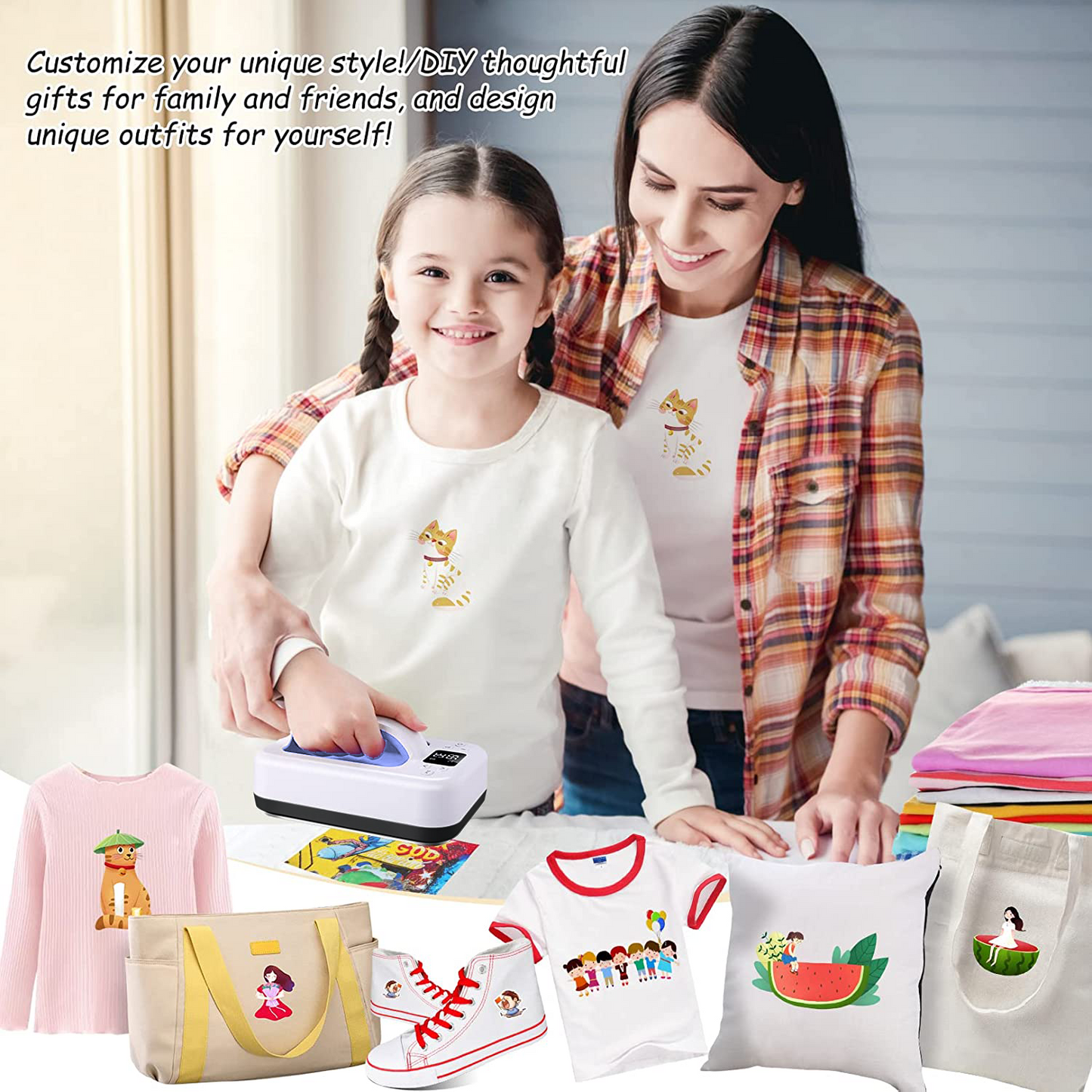 HP6 Smart Mini Heat Press 7"x4.8" | Portable Commercial-Grade Heat Press for Small Business &amp; Wholesale
